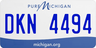 MI license plate DKN4494