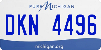 MI license plate DKN4496