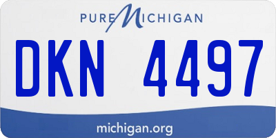 MI license plate DKN4497