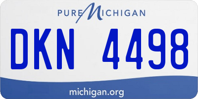 MI license plate DKN4498