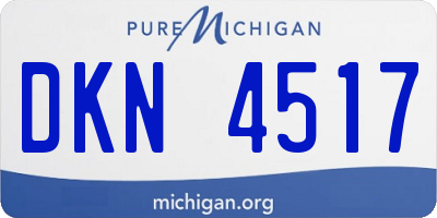 MI license plate DKN4517