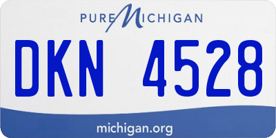 MI license plate DKN4528