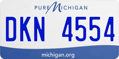 MI license plate DKN4554