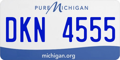 MI license plate DKN4555