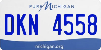 MI license plate DKN4558