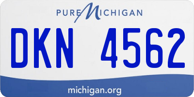 MI license plate DKN4562