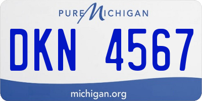 MI license plate DKN4567