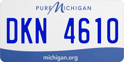 MI license plate DKN4610