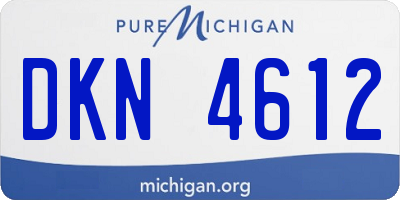 MI license plate DKN4612