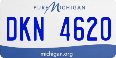 MI license plate DKN4620