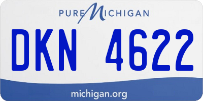 MI license plate DKN4622