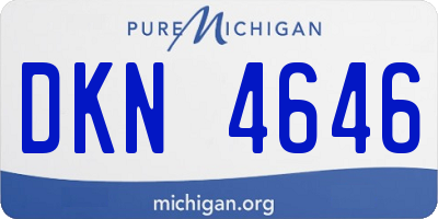 MI license plate DKN4646