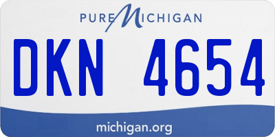 MI license plate DKN4654