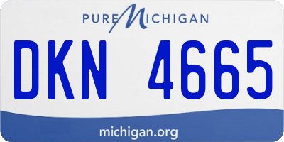 MI license plate DKN4665