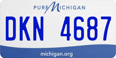 MI license plate DKN4687