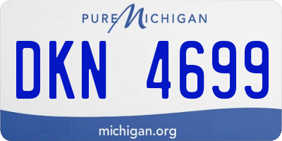 MI license plate DKN4699