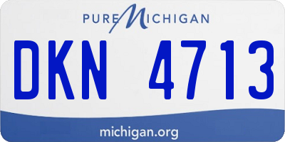 MI license plate DKN4713