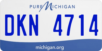 MI license plate DKN4714