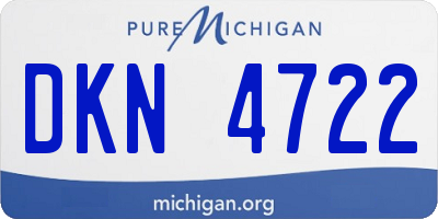 MI license plate DKN4722