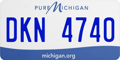 MI license plate DKN4740