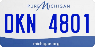 MI license plate DKN4801