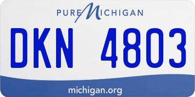 MI license plate DKN4803