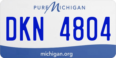 MI license plate DKN4804