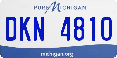 MI license plate DKN4810