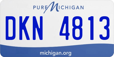 MI license plate DKN4813