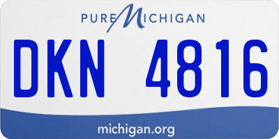 MI license plate DKN4816