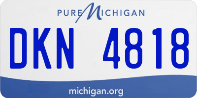 MI license plate DKN4818