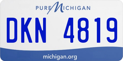 MI license plate DKN4819