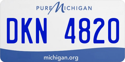 MI license plate DKN4820