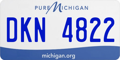 MI license plate DKN4822