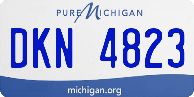 MI license plate DKN4823