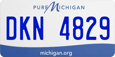 MI license plate DKN4829