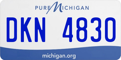 MI license plate DKN4830