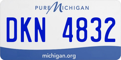 MI license plate DKN4832