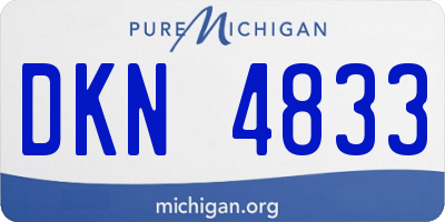 MI license plate DKN4833