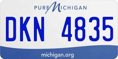 MI license plate DKN4835