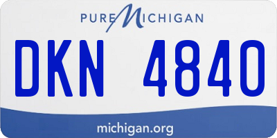 MI license plate DKN4840