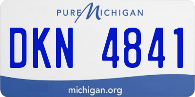 MI license plate DKN4841