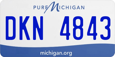 MI license plate DKN4843