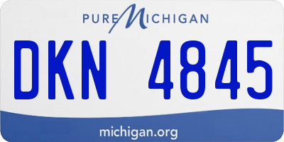 MI license plate DKN4845