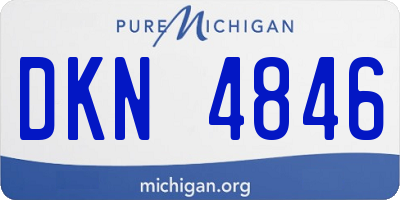 MI license plate DKN4846