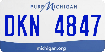 MI license plate DKN4847