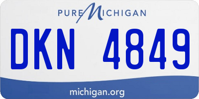 MI license plate DKN4849