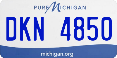 MI license plate DKN4850