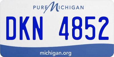MI license plate DKN4852