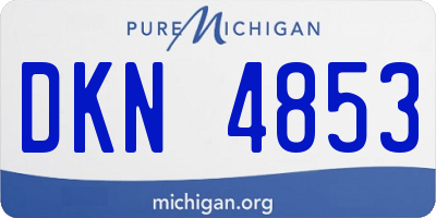MI license plate DKN4853